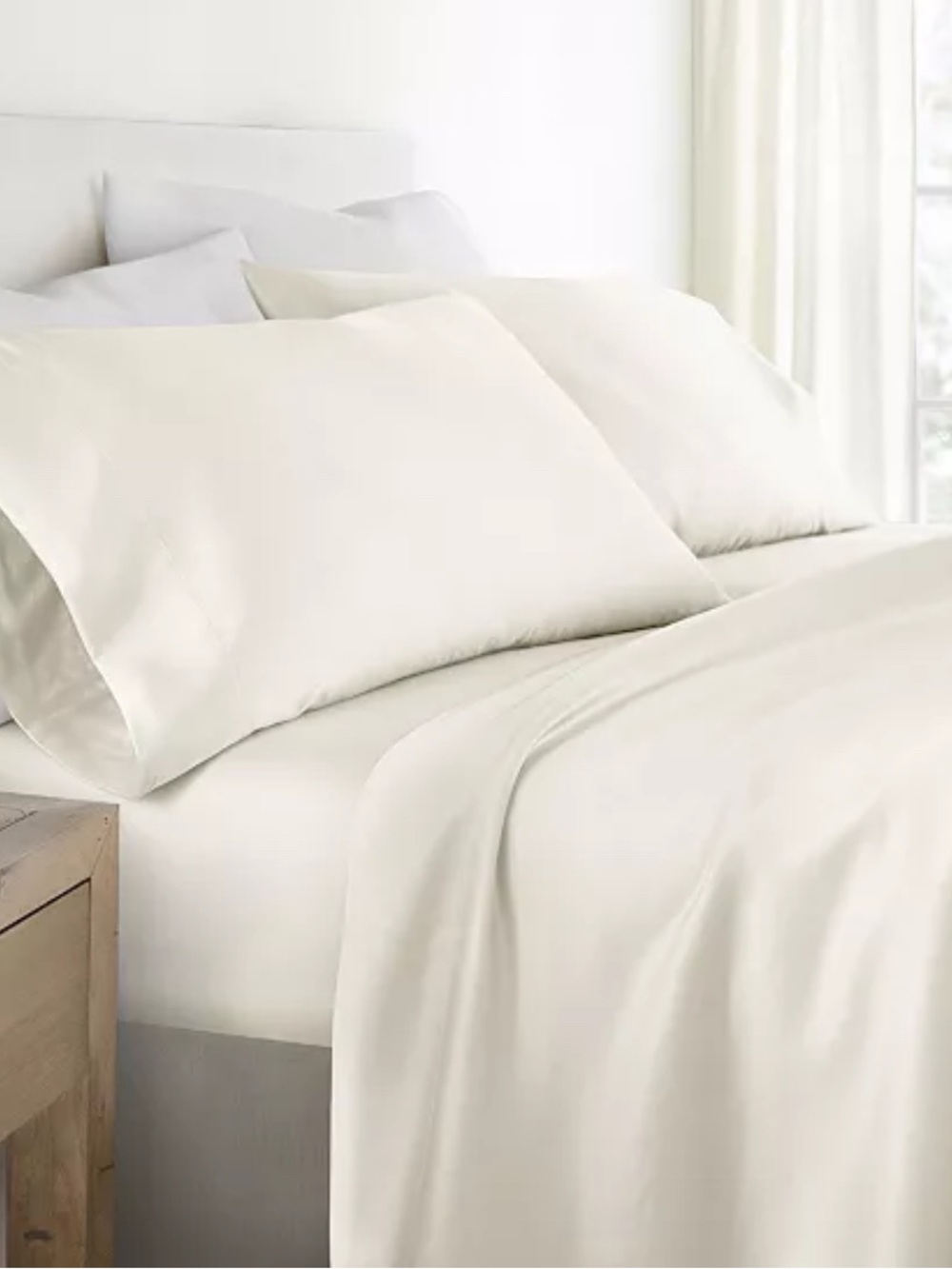 Macy’s ienjoy Home Queen Sheet Set Luxury Rayon from Bamboo Ivory